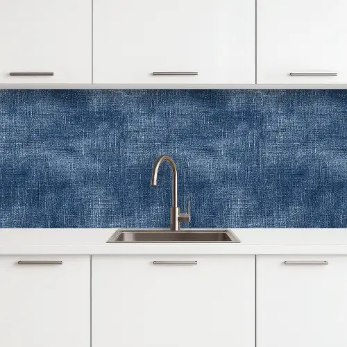 Linnen - Textuur - Patroon - Denim - Rustiek keuken achterwand 2 middel 871 -3d