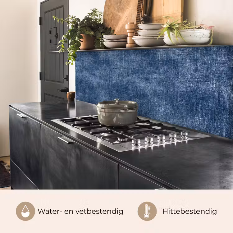 Linnen - Textuur - Patroon - Denim - Rustiek keuken achterwand 2 middel 871 -usp_NL