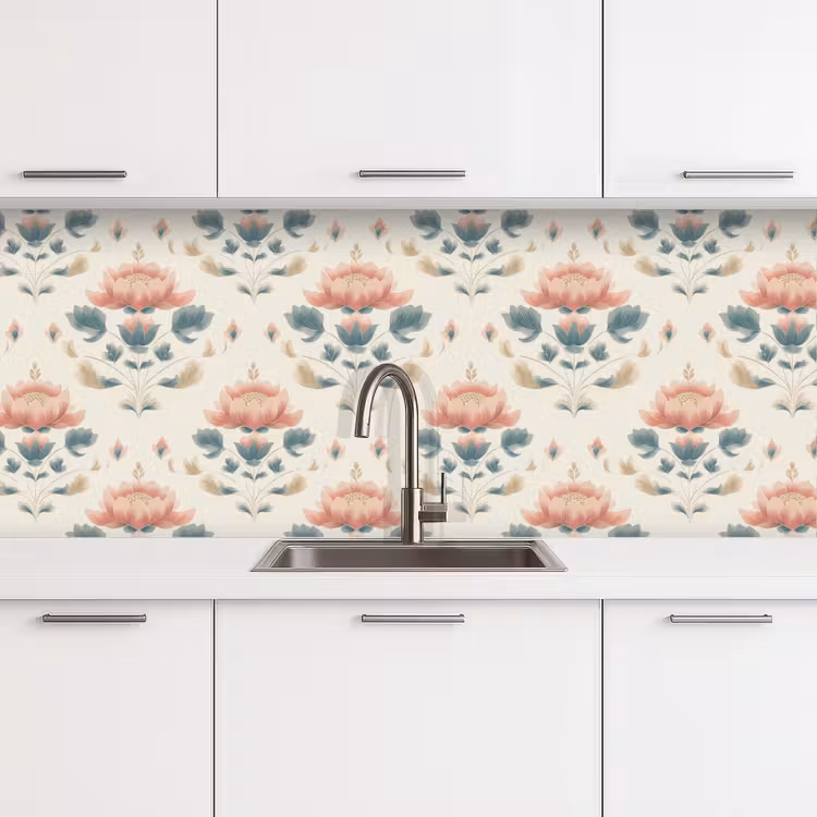 Lotus - Bloemen - Roze keuken achterwand 2 middel 871 -3d