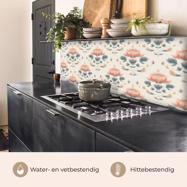Lotus - Bloemen - Roze keuken achterwand 2 middel 871 -usp_NL