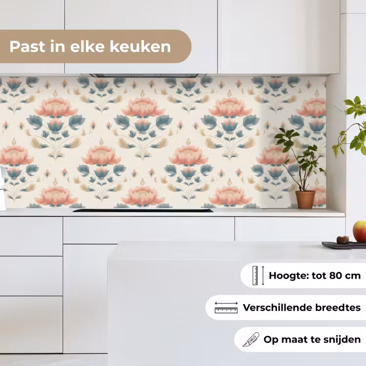 Lotus - Bloemen - Roze keuken achterwand 2 middel 871 -sfeer4_NL