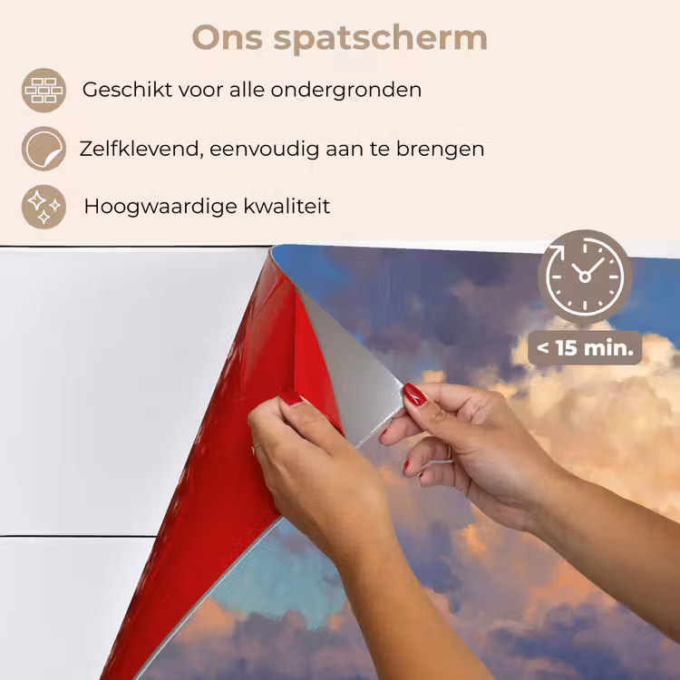 Lucht - Wolken - Landschap - Modern - Oranje keuken achterwand spatscherm klein -spatscherm_NL