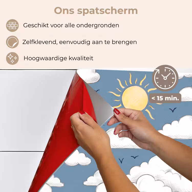 Lucht - Zon - Wolken - Natuur - Blauw keuken achterwand spatscherm klein -spatscherm_NL