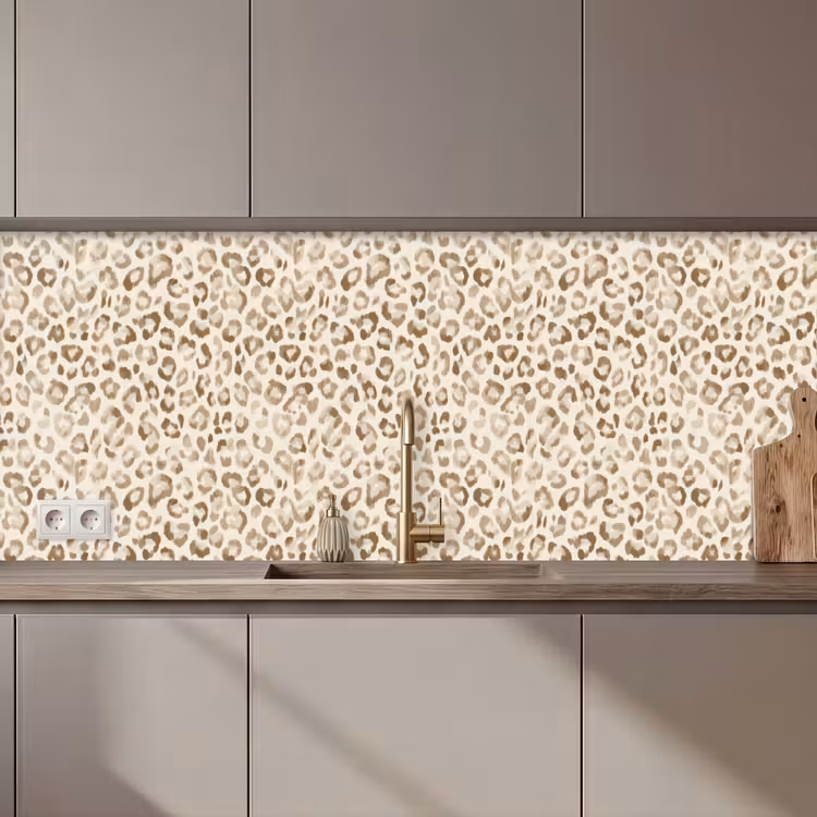 Luipaard - Klassiek - Beige keuken achterwand 2 middel 871 zz_3dshopping