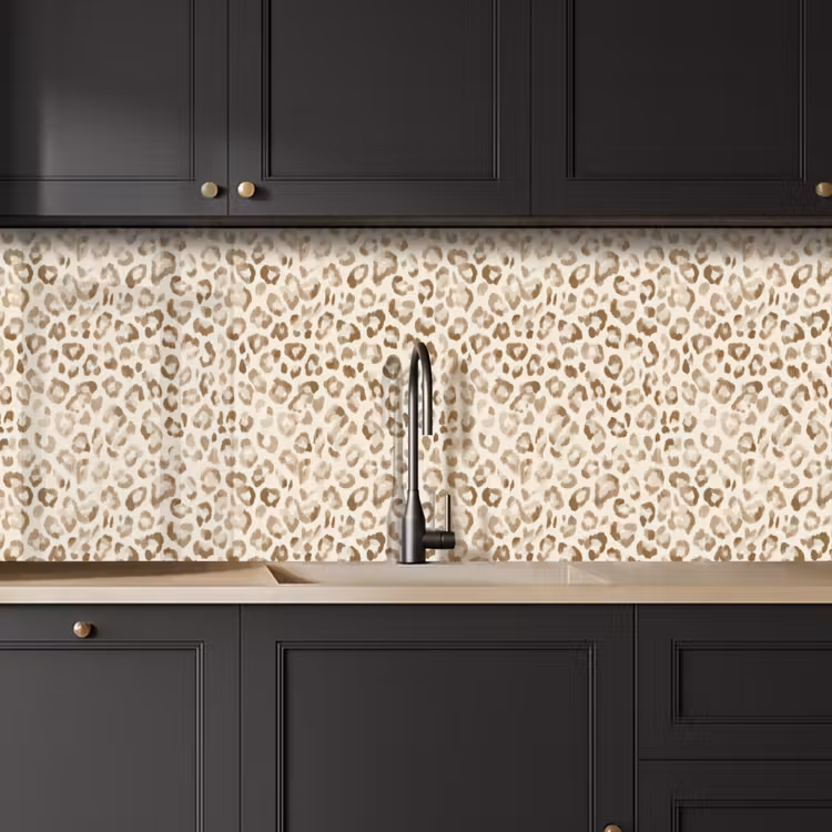 Luipaard - Klassiek - Beige keuken achterwand 2 middel 871 -sfeer1