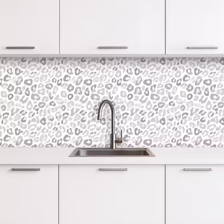 Luipaard - Motief - Grijs keuken achterwand 2 middel 871 -3d