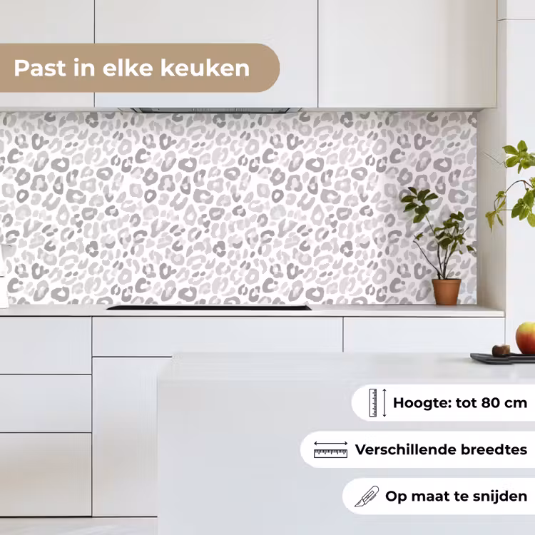 Luipaard - Motief - Grijs keuken achterwand 2 middel 871 -sfeer4_NL