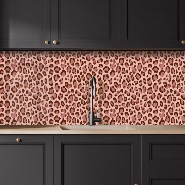 Luipaard - Patroon - Roze keuken achterwand 2 middel 871 -sfeer1