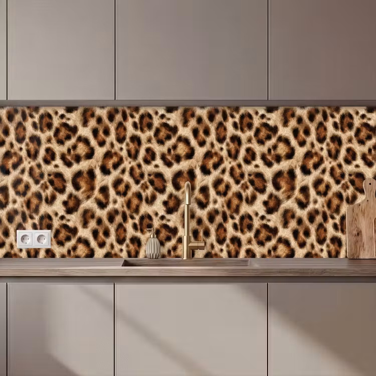 Luipaard - Vacht - Bruin keuken achterwand 2 middel 871 zz_3dshopping