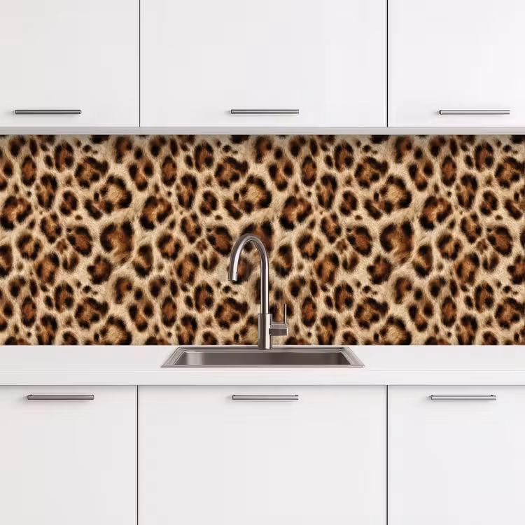 Luipaard - Vacht - Bruin keuken achterwand 2 middel 871 -3d