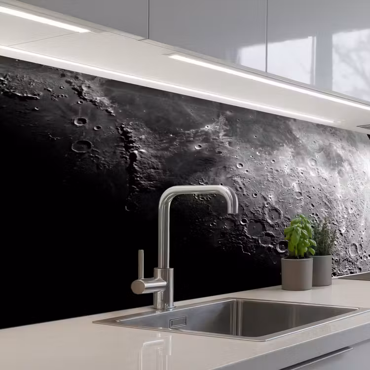 Keuken achterwand - Maan - Kraters - Ruimte - Maan - Kraters - Ruimte keuken achterwand 2 middel