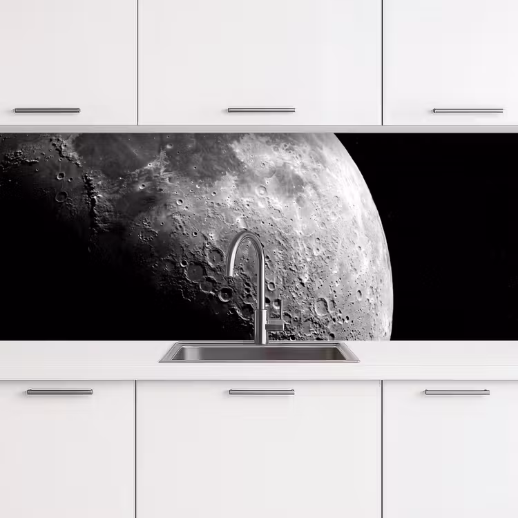 Keuken achterwand - Maan - Kraters - Ruimte - Maan - Kraters - Ruimte keuken achterwand 2 middel