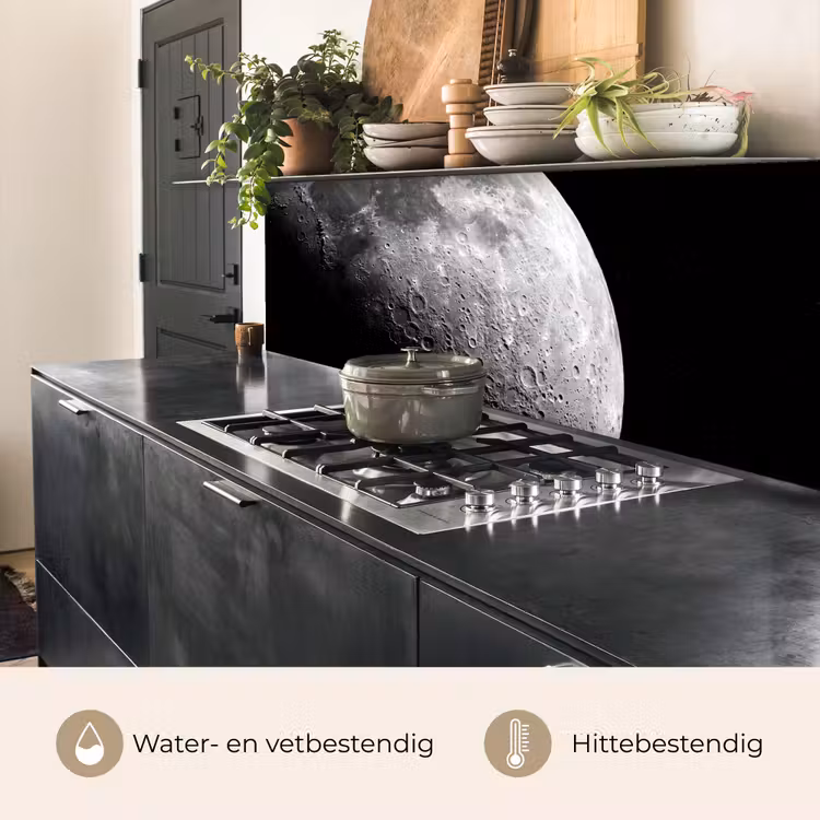 Keuken achterwand - Maan - Kraters - Ruimte - Maan - Kraters - Ruimte keuken achterwand 2 middel