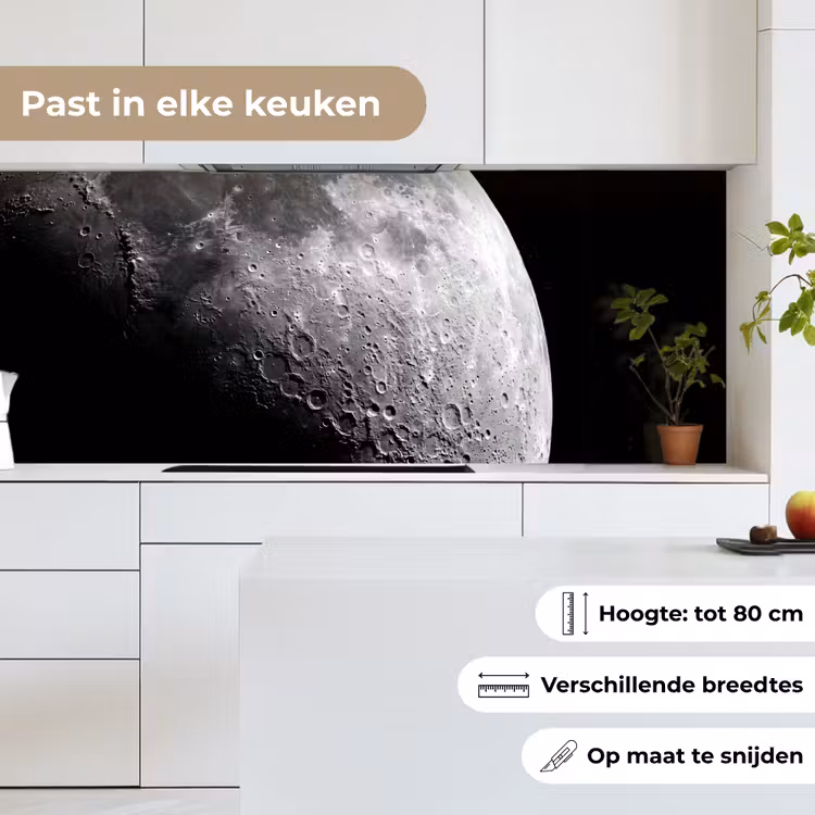 Keuken achterwand - Maan - Kraters - Ruimte - Maan - Kraters - Ruimte keuken achterwand 2 middel