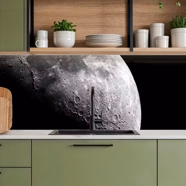 Keuken achterwand - Maan - Kraters - Ruimte - Maan - Kraters - Ruimte keuken achterwand 2 middel