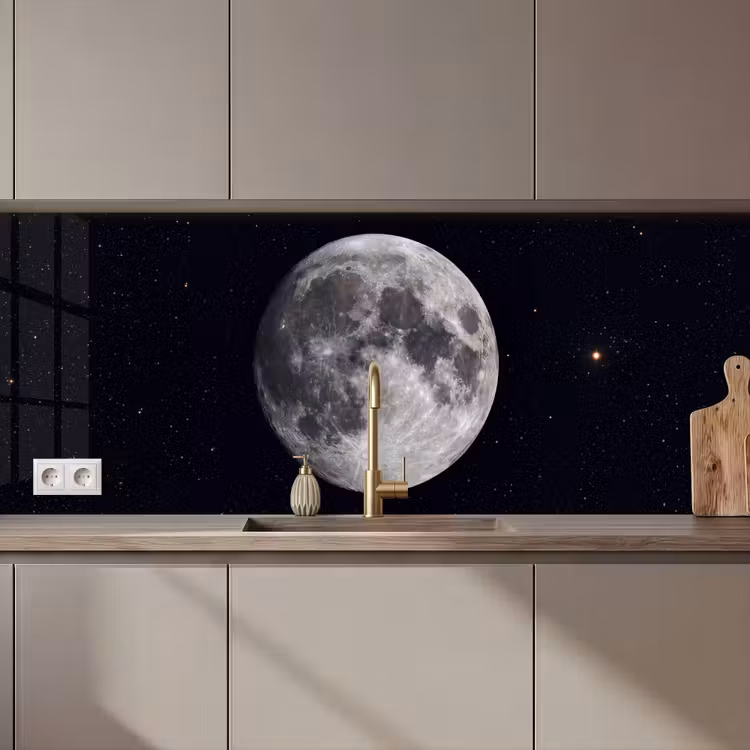 Keuken achterwand - Maan - Sterren - Ruimte - Maan - Sterren - Ruimte keuken achterwand 2 middel zz_3dshopping