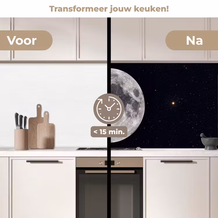 Keuken achterwand - Maan - Sterren - Ruimte - Maan - Sterren - Ruimte keuken achterwand 2 middel