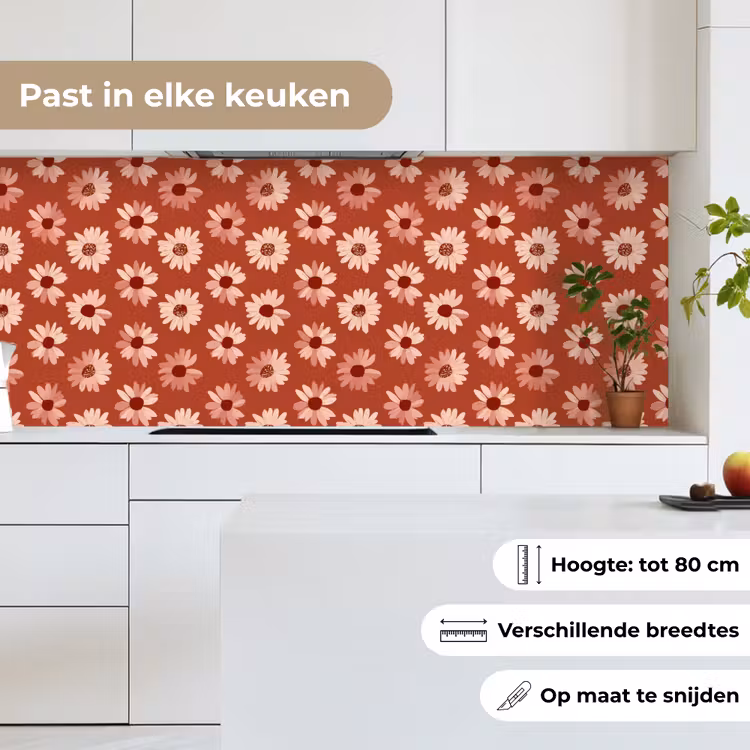 Madelief - Retro - Terracotta keuken achterwand 2 middel 871 -sfeer4_NL