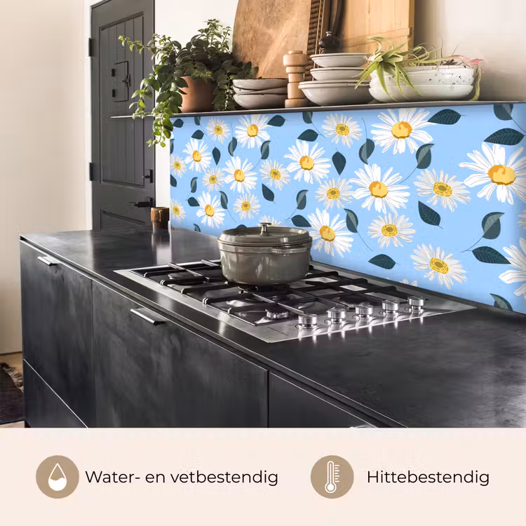 Madeliefjes - Blauw - Patroon keuken achterwand 2 middel 871 -usp_NL