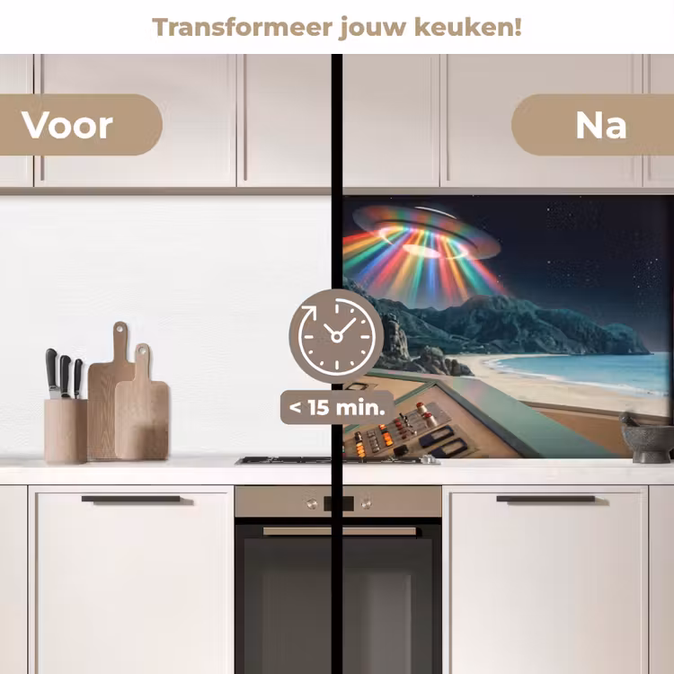 Keuken achterwand - Man - Controlekamer - Strand - Man - Controlekamer - Strand keuken achterwand 2 middel