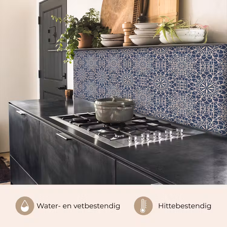 Mandala - Blauw - Patronen keuken achterwand 2 middel 871 -usp_NL