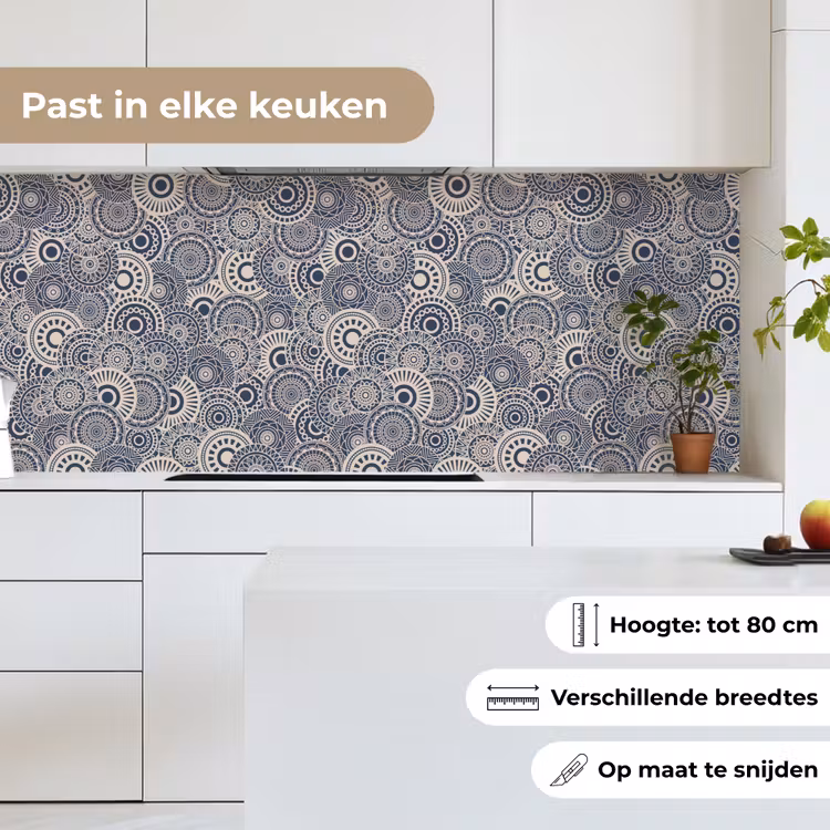 Mandala - Blauw - Patroon keuken achterwand 2 middel 871 -sfeer4_NL
