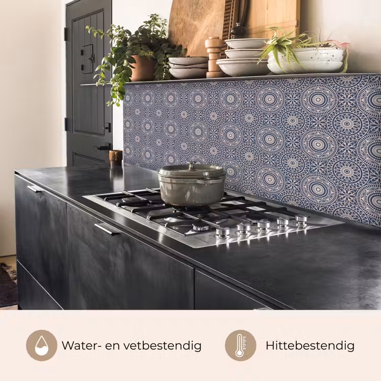 Mandala - Blauw - Patroon keuken achterwand 2 middel 871 -usp_NL