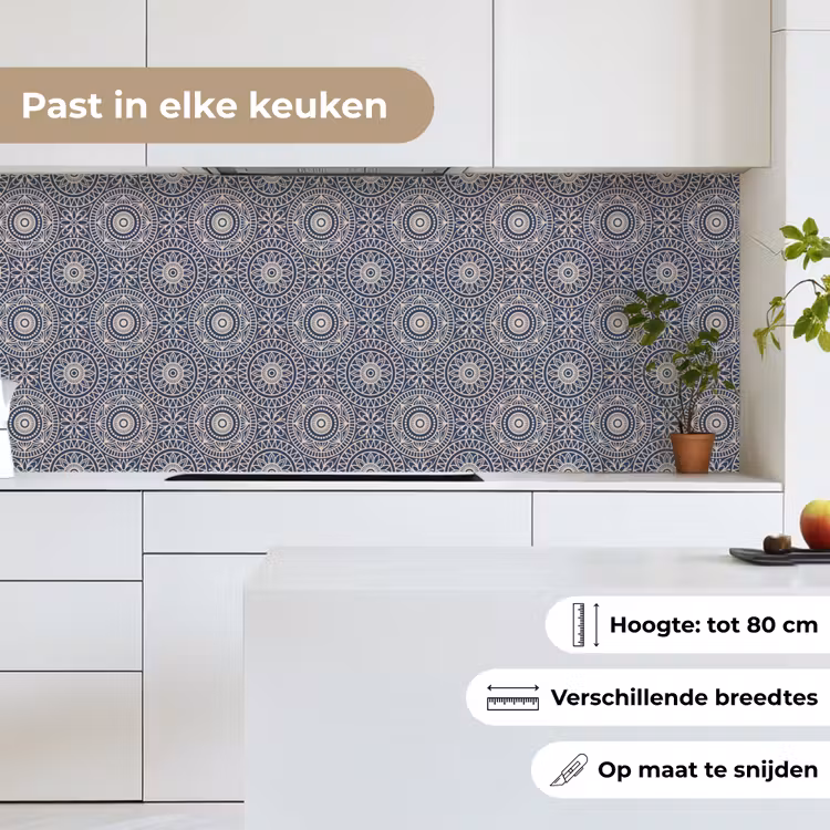 Mandala - Blauw - Patroon keuken achterwand 2 middel 871 -sfeer4_NL