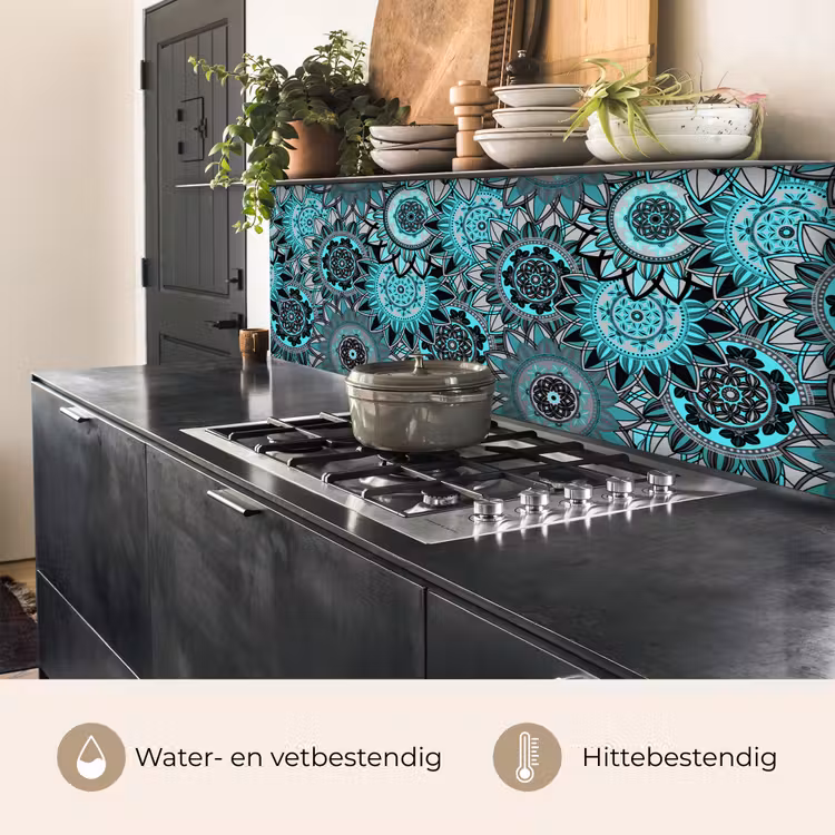 Mandala - Bloemen - Design keuken achterwand 2 middel 871 -usp_NL