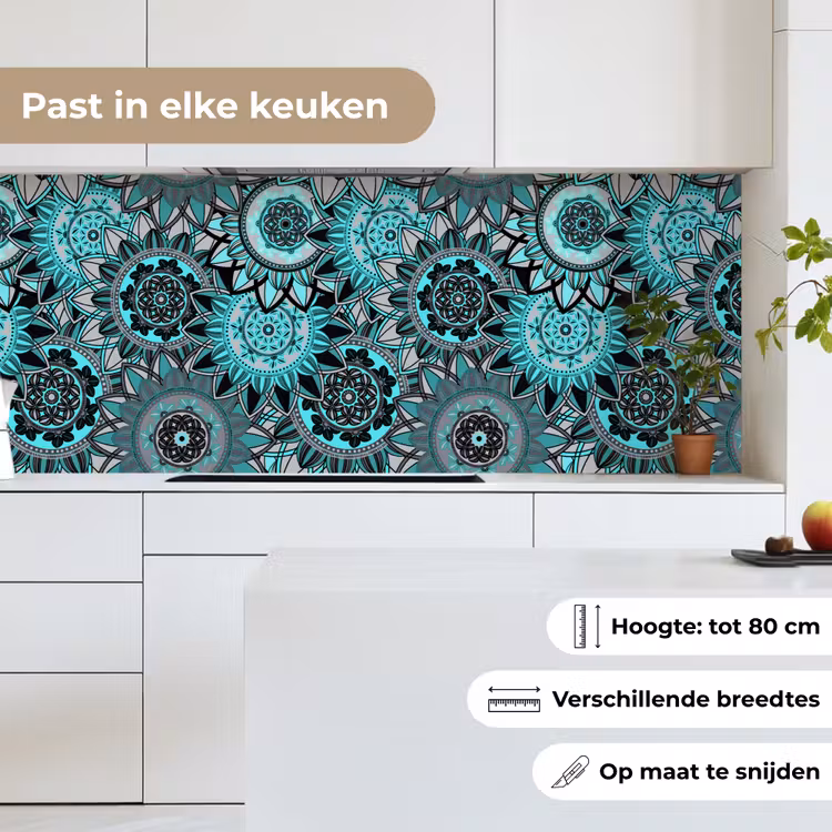 Mandala - Bloemen - Design keuken achterwand 2 middel 871 -sfeer4_NL
