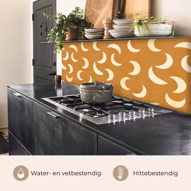 Manen - Patroon - Oker keuken achterwand 2 middel 871 -usp_NL