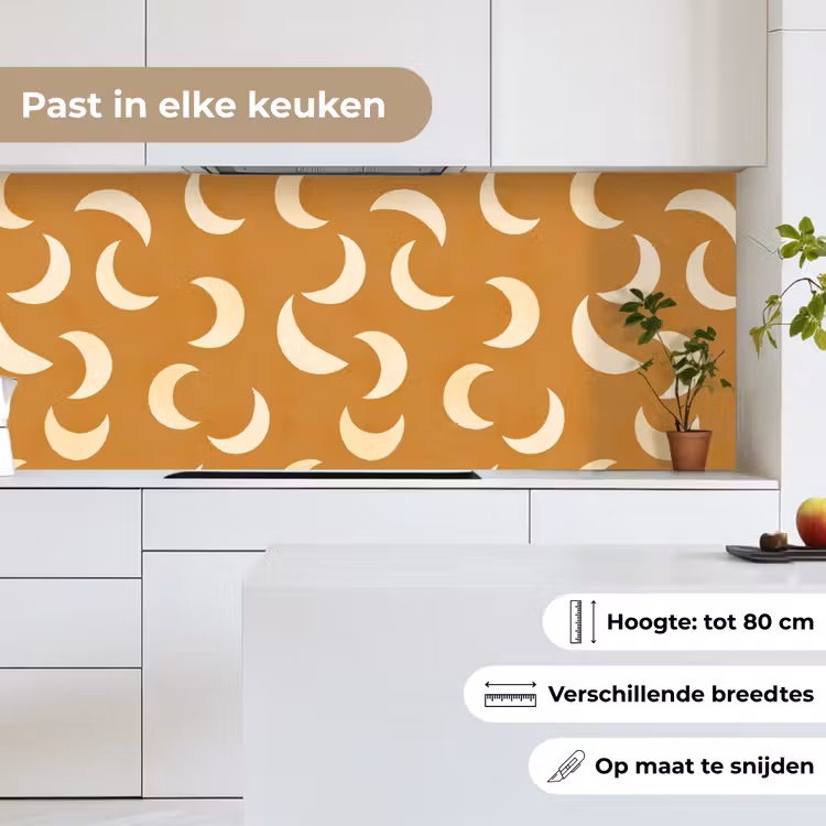 Manen - Patroon - Oker keuken achterwand 2 middel 871 -sfeer4_NL