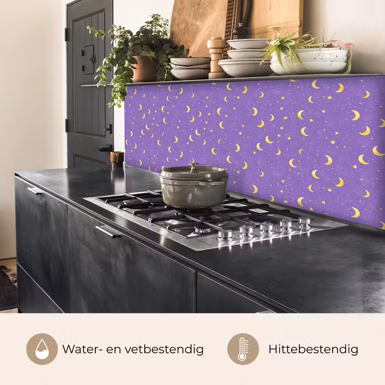 Manen - Sterren - Paars keuken achterwand 2 middel 871 -usp_NL