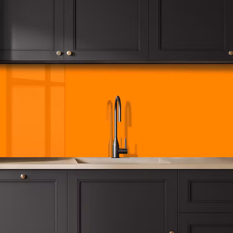 Marigold - Glow - Oranje keuken achterwand 2 middel 871 -sfeer1