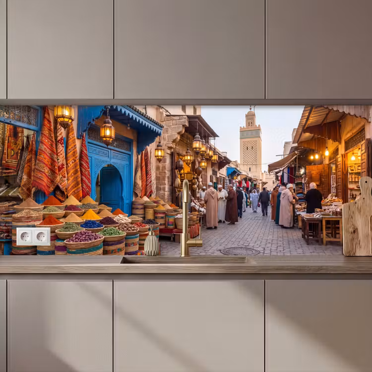Keuken achterwand - Markt - Oosters - Kleurrijk - Markt - Oosters - Kleurrijk keuken achterwand 2 middel zz_3dshopping