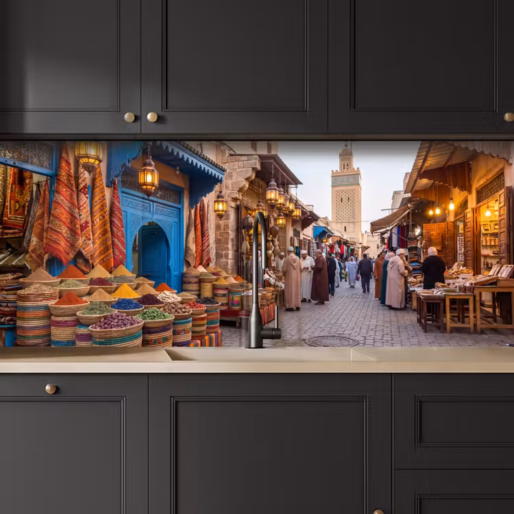 Keuken achterwand - Markt - Oosters - Kleurrijk - Markt - Oosters - Kleurrijk keuken achterwand 2 middel