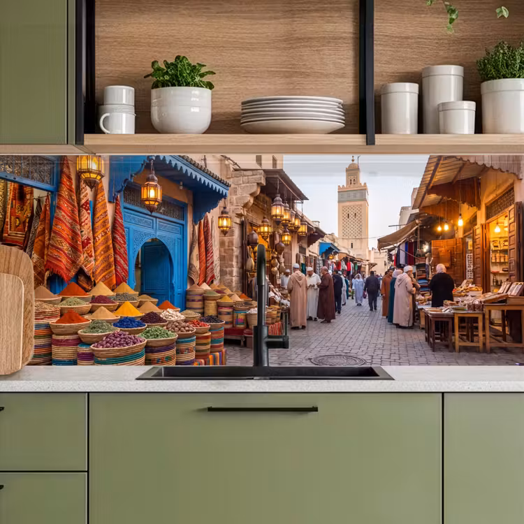 Keuken achterwand - Markt - Oosters - Kleurrijk - Markt - Oosters - Kleurrijk keuken achterwand 2 middel