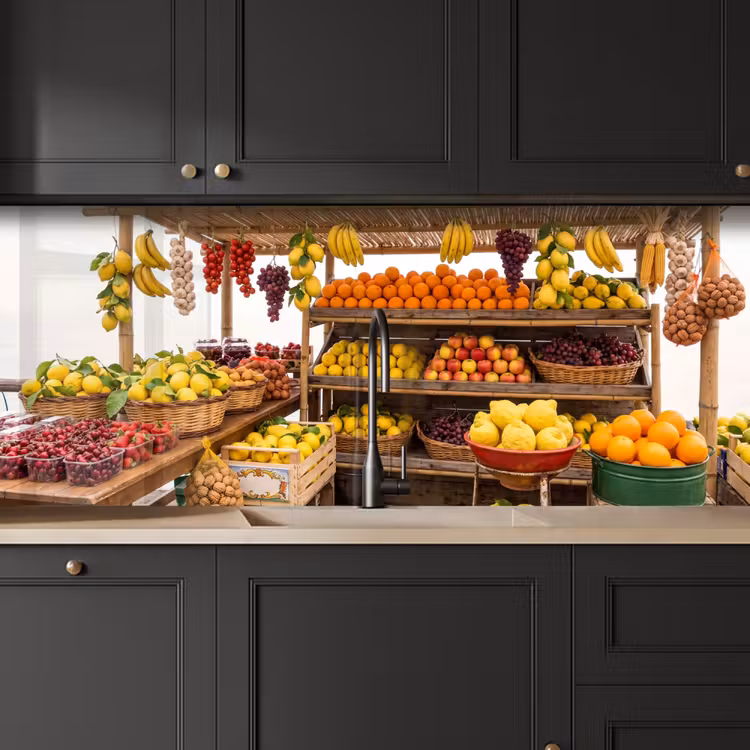 Keuken achterwand - Marktkraam - Fruit - Vers - Marktkraam - Fruit - Vers keuken achterwand 2 middel