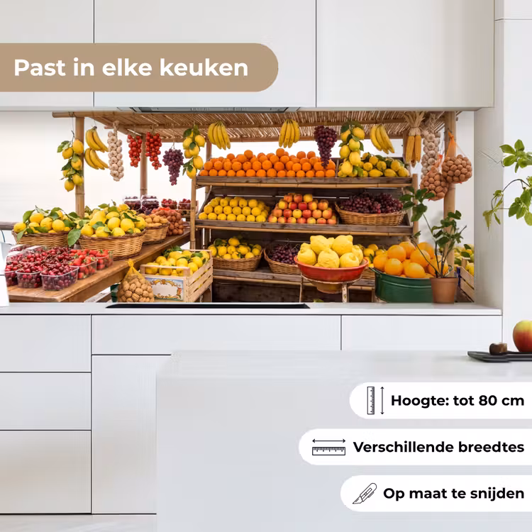 Keuken achterwand - Marktkraam - Fruit - Vers - Marktkraam - Fruit - Vers keuken achterwand 2 middel
