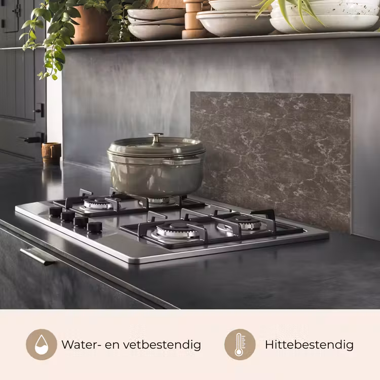 Marmer - Aders - Bruin keuken achterwand spatscherm klein 900 -usp_NL