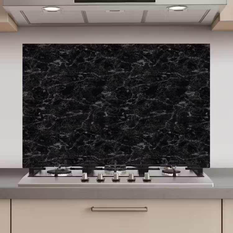 Marmer - Aders - Zwart keuken achterwand spatscherm klein 900 -3d_website