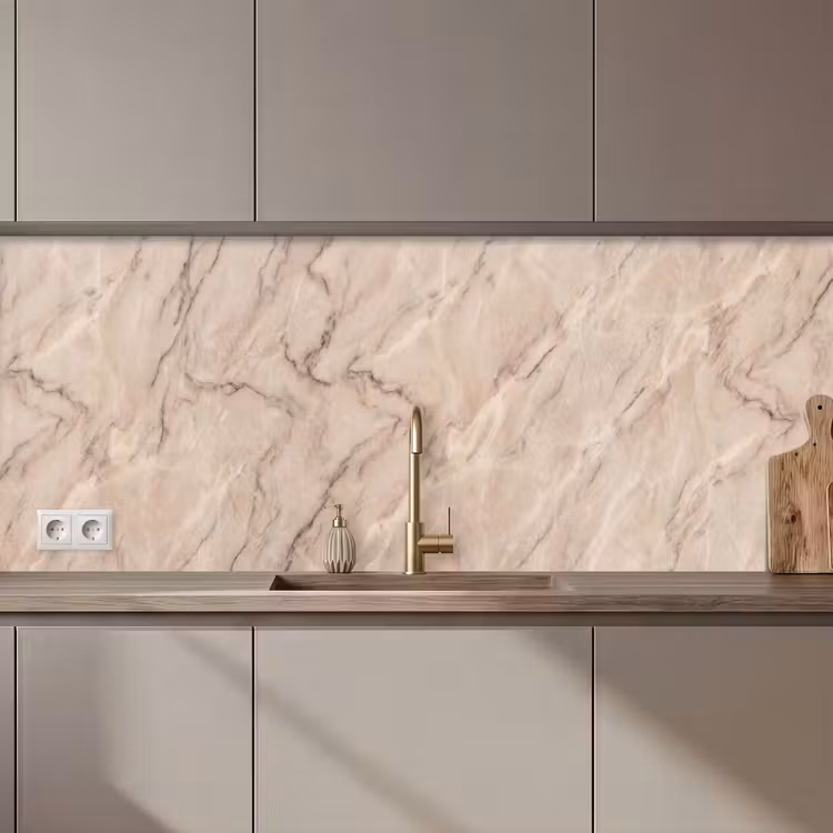 Marmer - Patroon - Abstract - Modern - Beige keuken achterwand 2 middel zz_3dshopping