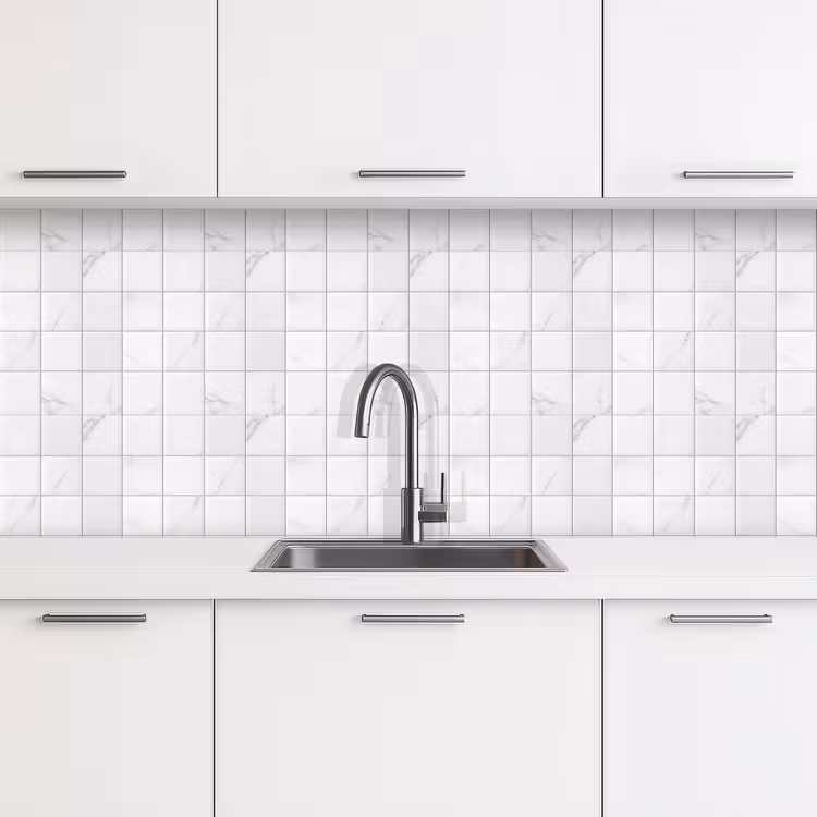 Marmer - Patroon - Aders - Wit keuken achterwand 2 middel 871 -3d