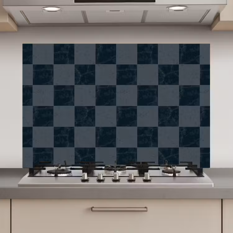 Marmer - Patroon - Antraciet keuken achterwand spatscherm klein 900 -3d_website
