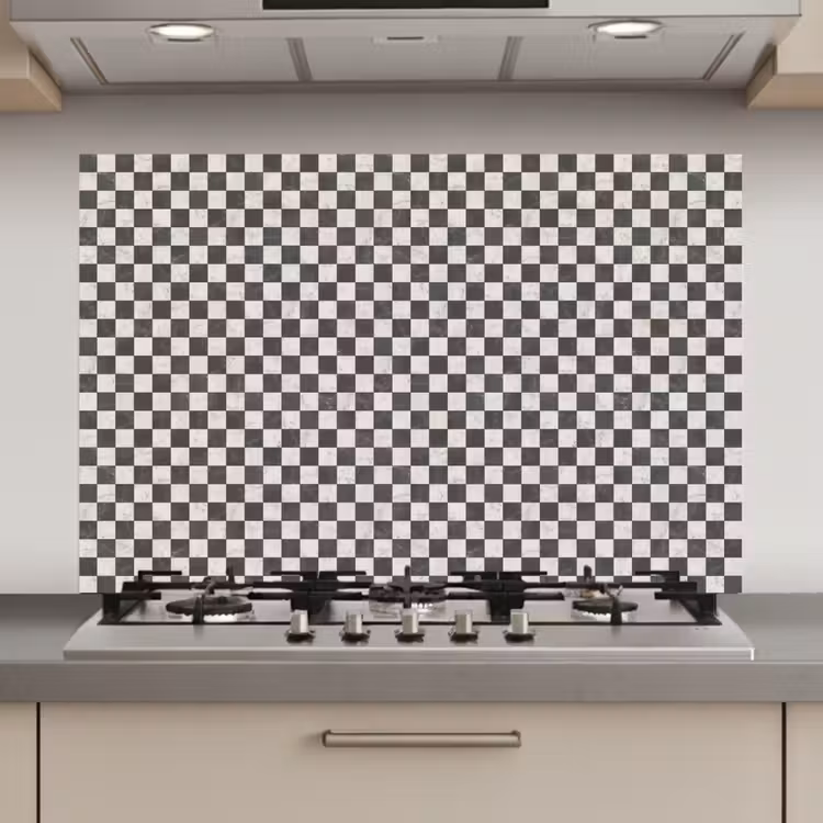Marmer - Patroon - Grijs keuken achterwand spatscherm klein 900 -3d_website