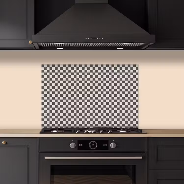 Marmer - Patroon - Grijs keuken achterwand spatscherm klein 900 -sfeer1