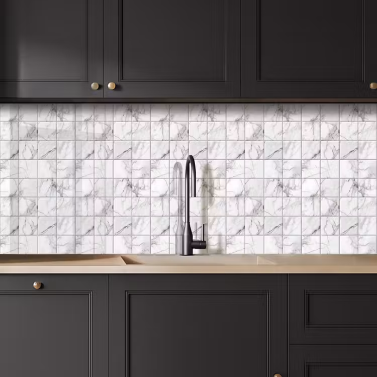 Marmer - Tegels - Grijs - Wit keuken achterwand 2 middel 871 -sfeer1
