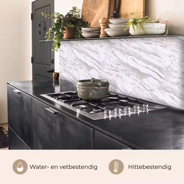 Marmer - Wit - Grijsgroen keuken achterwand 2 middel 871 -usp_NL
