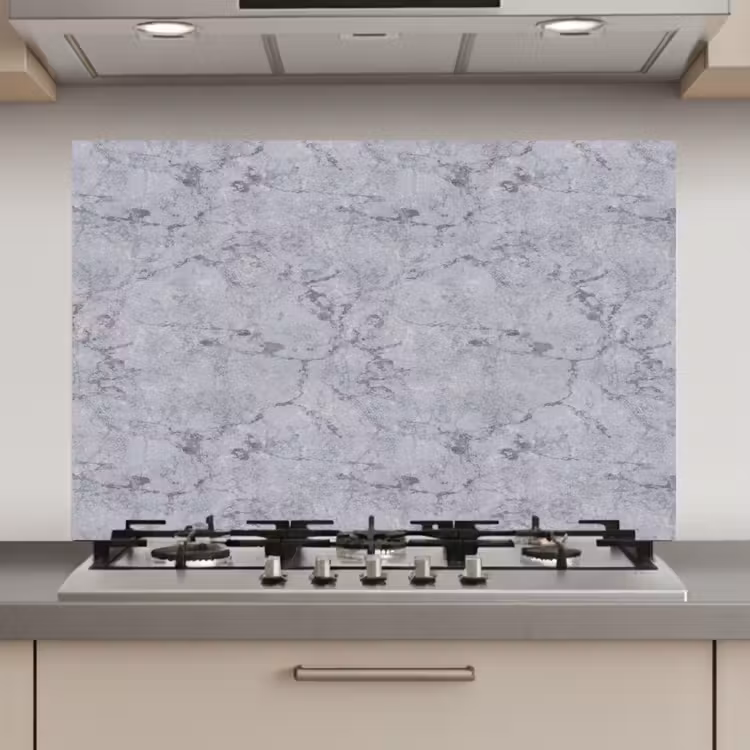 Marmerplaat - Patroon - Grijs keuken achterwand spatscherm klein 900 -3d_website