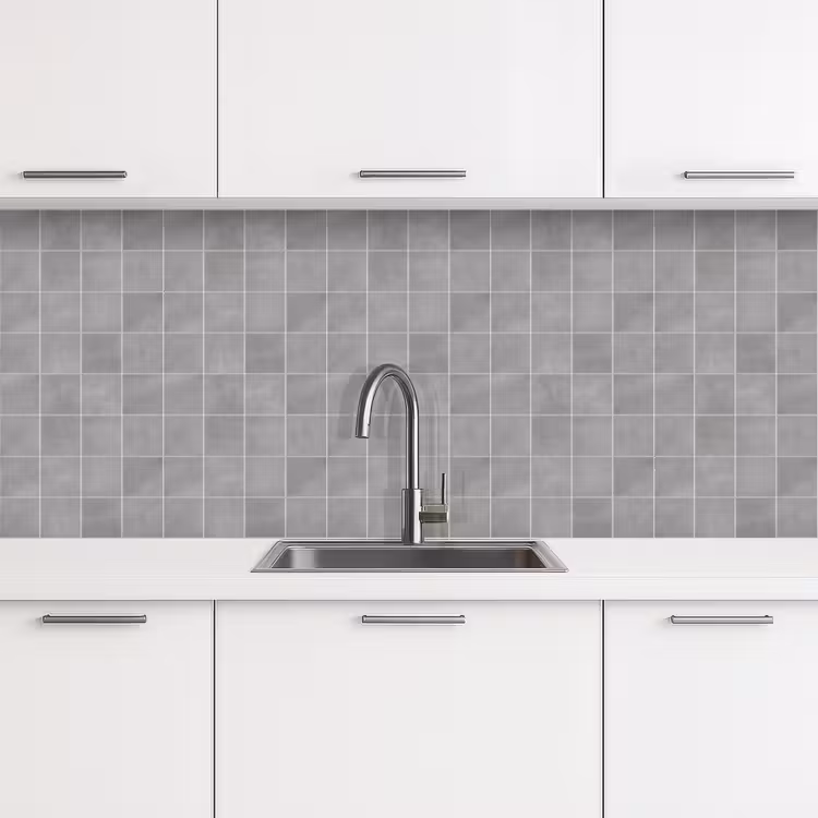 Mat - Wand - Tegels - Grijs keuken achterwand 2 middel 871 -3d